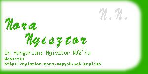 nora nyisztor business card